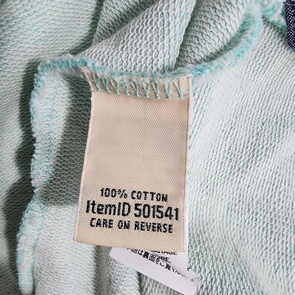 LL Bean Shirt Women's Small Aqua Sweatshirt Henley Style Pullover - Picture 6 of 6